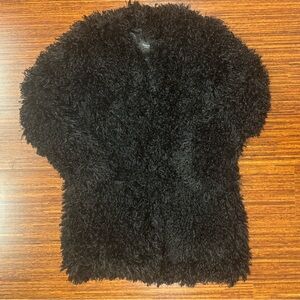 Smythe Chubby Faux Fur Mongolian Black  Jacket Small